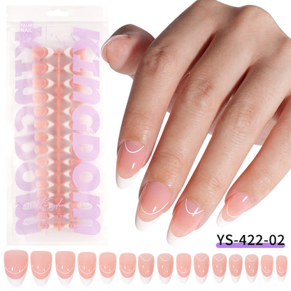 Nail Tips Exclusive for Amazon hot-selling French press on nails art patch oil injection removable fake nail piece 120 pieces