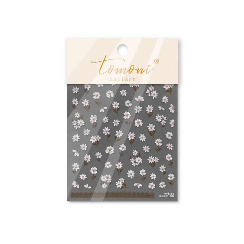 365nails: "Fleur de cerisier blanche délicate" – Autocollants de nail art