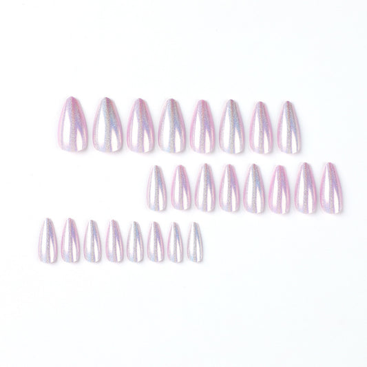 Wear nail art purple glitter wear nail, aurora nail patch wear nail wholesale nail art wear nails｜365nails