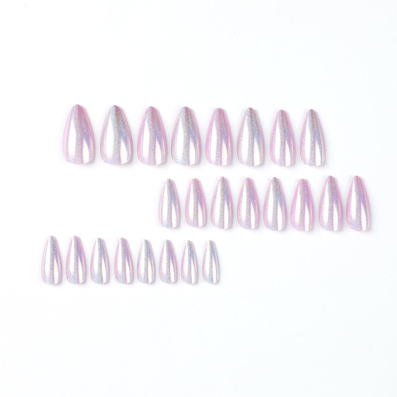 紫色亮粉極光穿戴甲 批發｜365nails