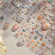 Puppy & Girl: "Miiichan's Pet Club" – 5D Embossed Nail Sticker