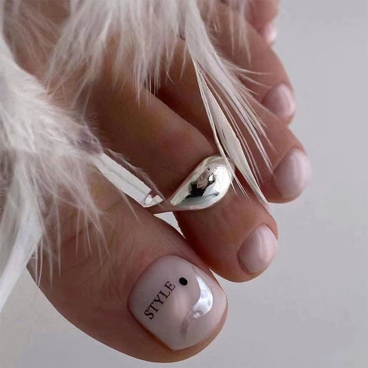 Manicure Faner estilo inglês simples, unhas postiças de verão, unhas postiças de beleza essenciais, atacado｜365nails
