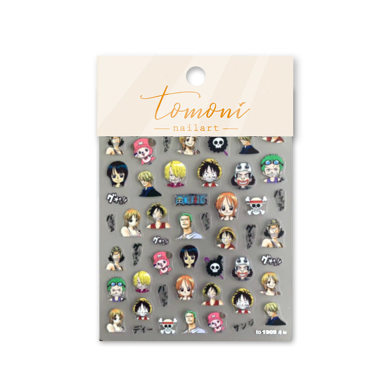 365nails: "one piece character embossed set" – Nail Art Stickers