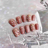 New christmas handmade press-on nails holiday new year
