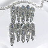 Full Crystal Extra Long Press On Nails