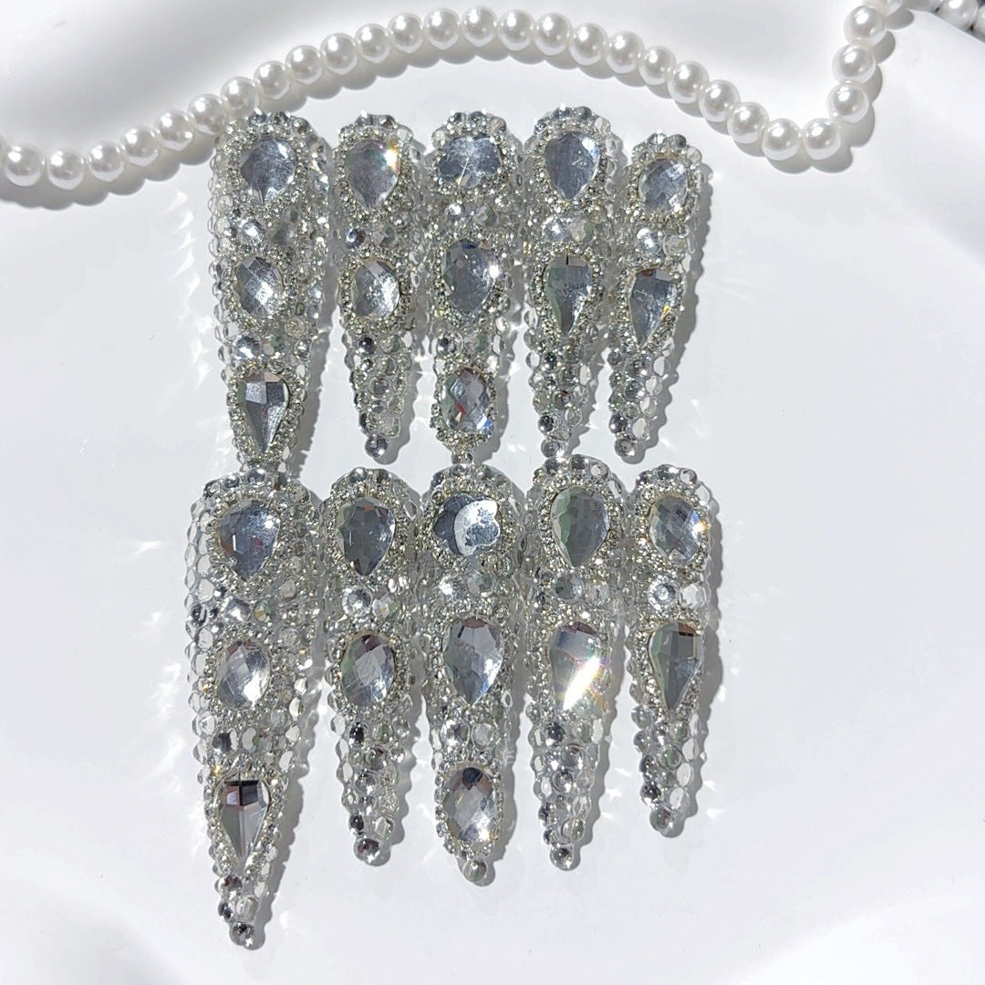 Full Crystal Extra Long Press On Nails