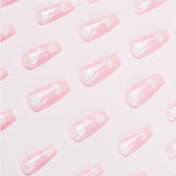 Pink Love Starlight French Press em unhas Pedaço de unha Pedaço de unha Atacado Pedaço de unha acabado Pedaço de unha Press em unhas Pedaço｜365nails