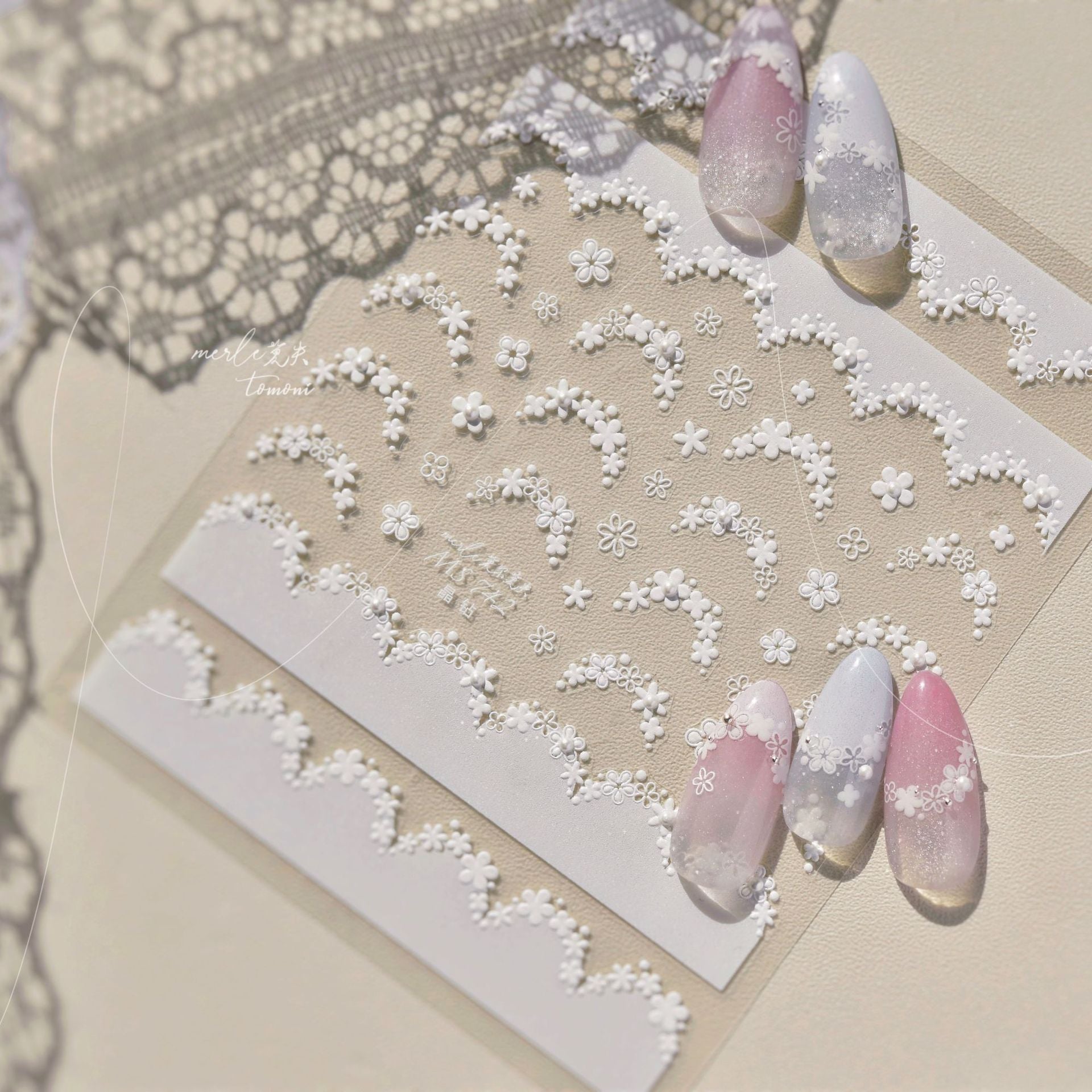 365nails: "Red Plum Blossom with Pearl" – Nail Art Stickers
