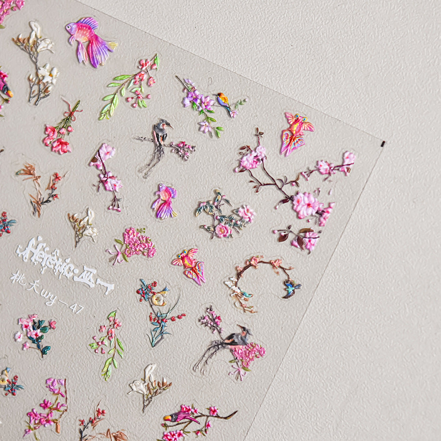 Peach Blossom Ink – Chinese Watercolor Nail Art Set