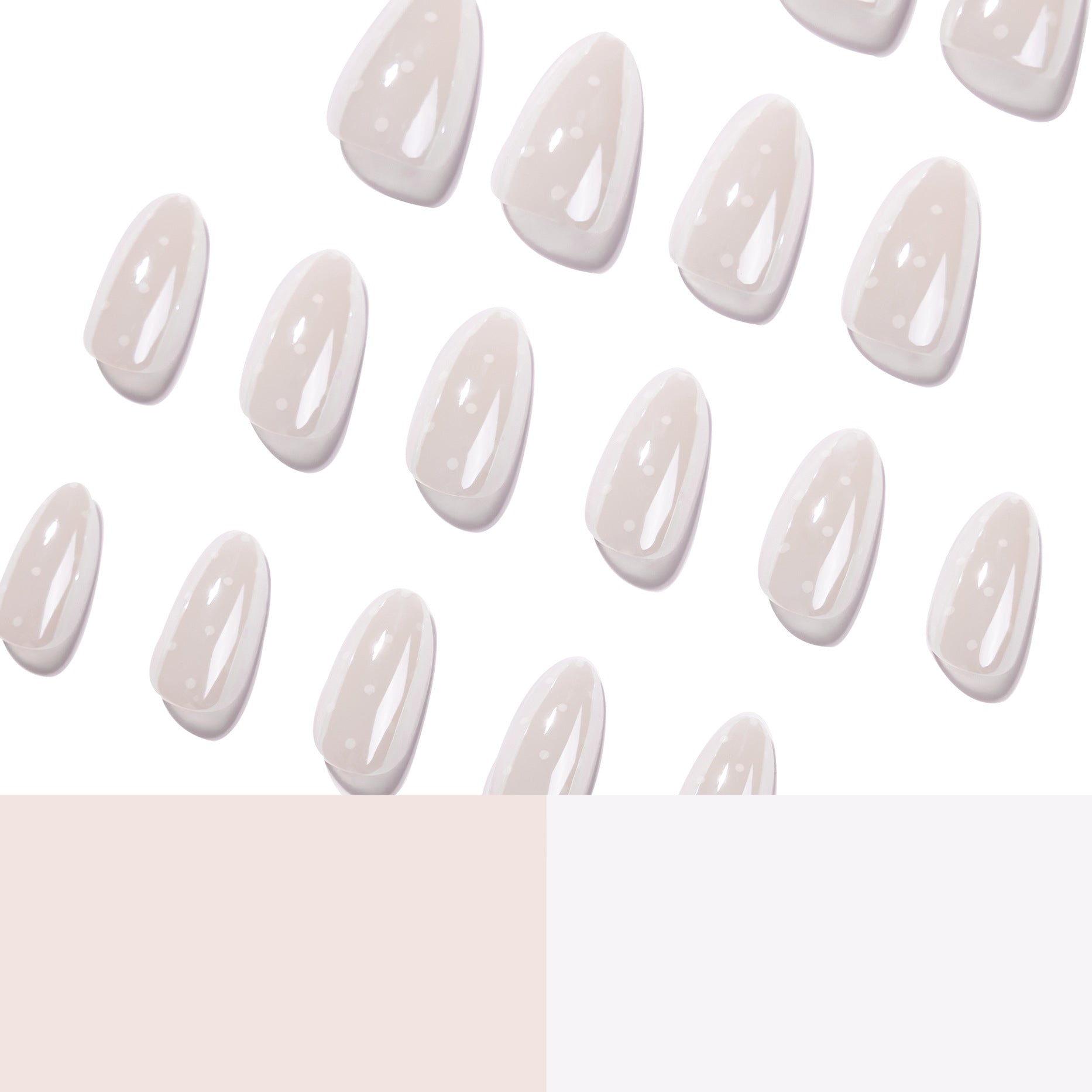 365nails: "White Polka Dot Almond" – Minimalist Press-on Nails