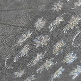 White Snowflake & Butterfly Nail Stickers – 3D Embossed Crystal Set