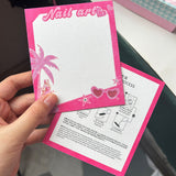Pink Gradient Cotton Texture Nail Display Card – Elegant Press‑On Nail Packaging Background Card