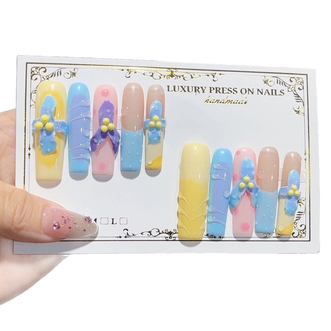 Pastel Dream Bow Sculpted Press On Nail Set