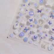 365nails: "purple iridescent butterfly & wax seal" – Nail Art Stickers