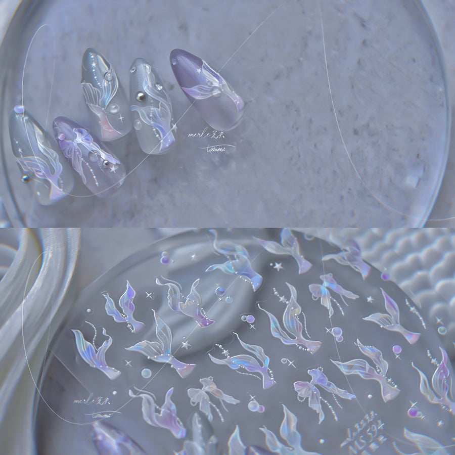 365nails: "極光美人魚尾"
