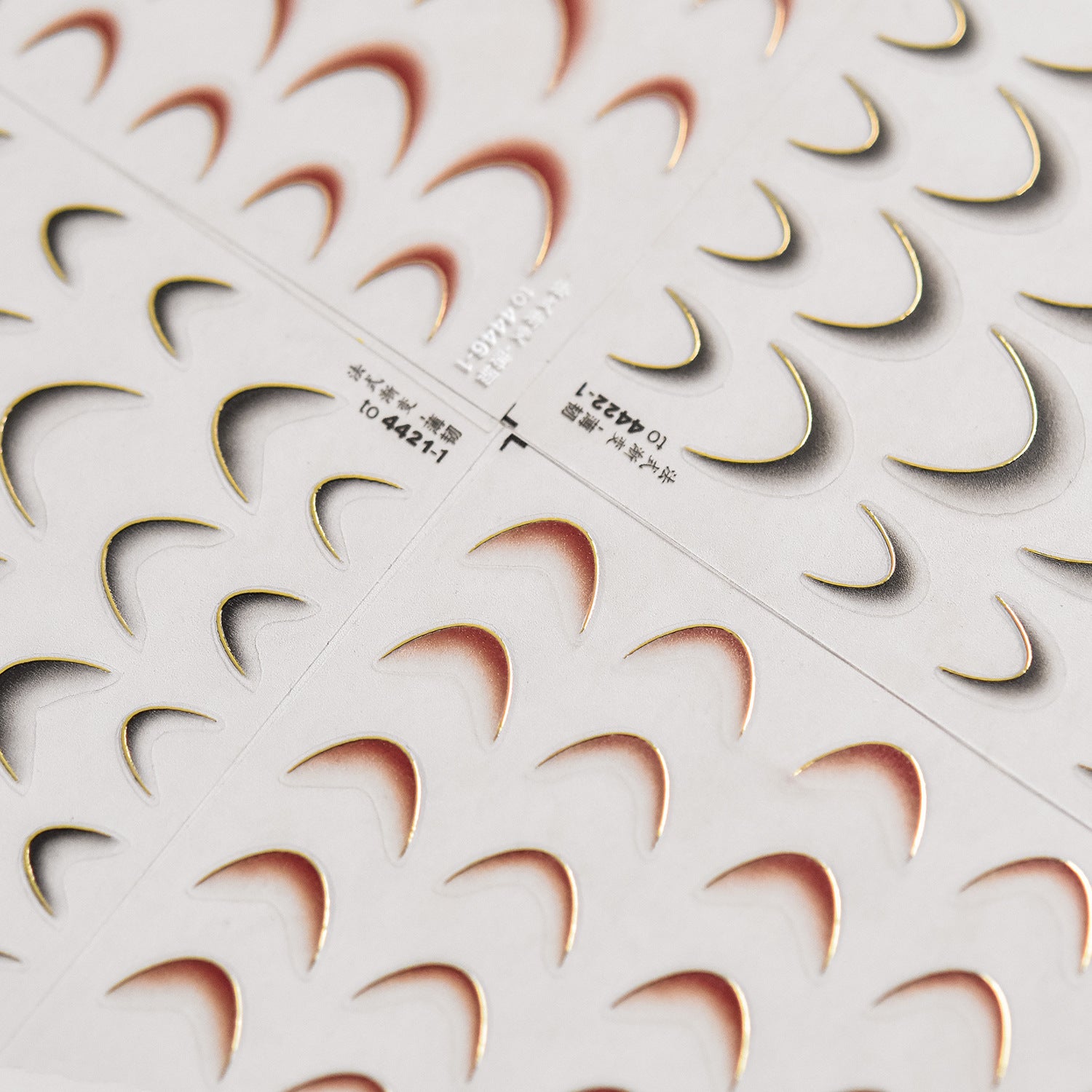 Pearl White Crescent: "Elegant Arch" – 5D Embossed Nail Sticker