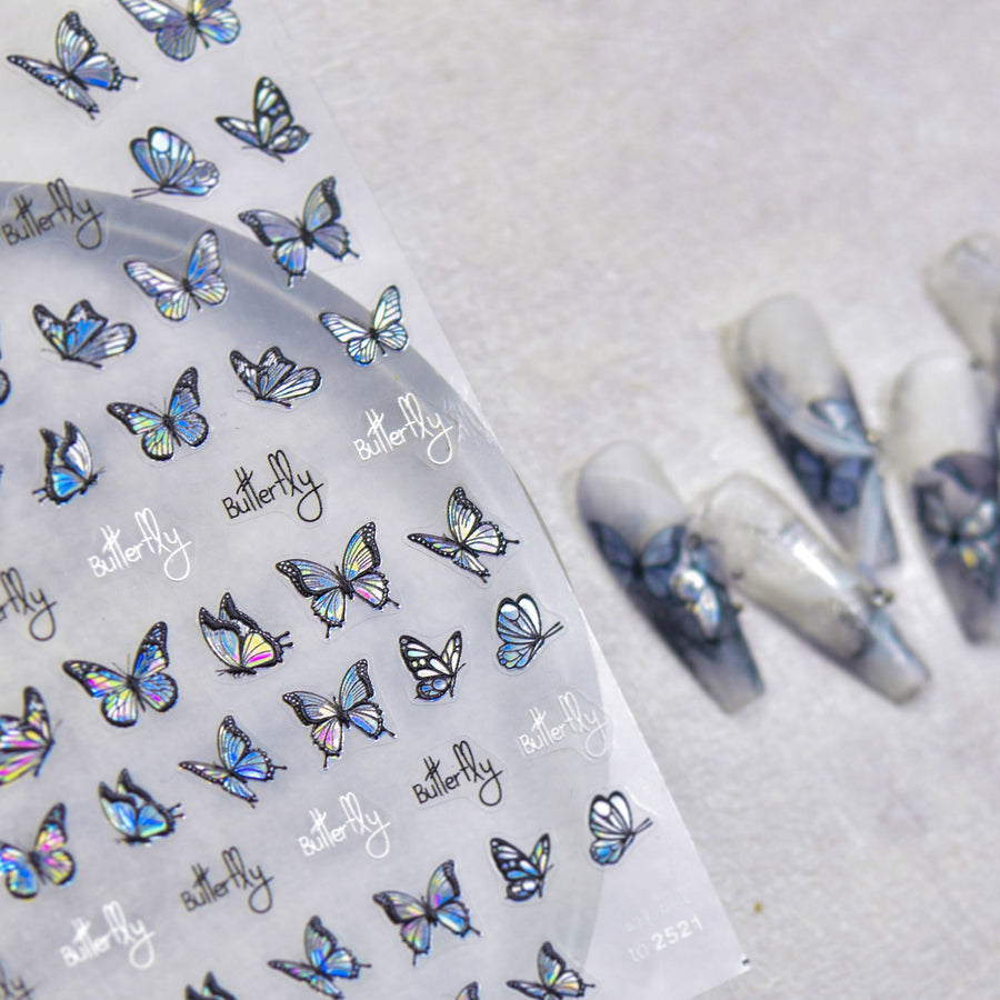 365nails: "홀로그램 무지개 나비" – 네일 아트 스티커