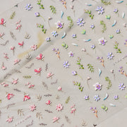 365nails: "set embossé de fleurs sauvages lavande" – Autocollants pour ongles
