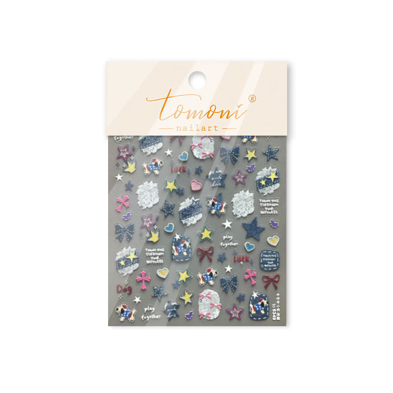 Denim Cowboy Patch – Retro Y2K Nail Art Set