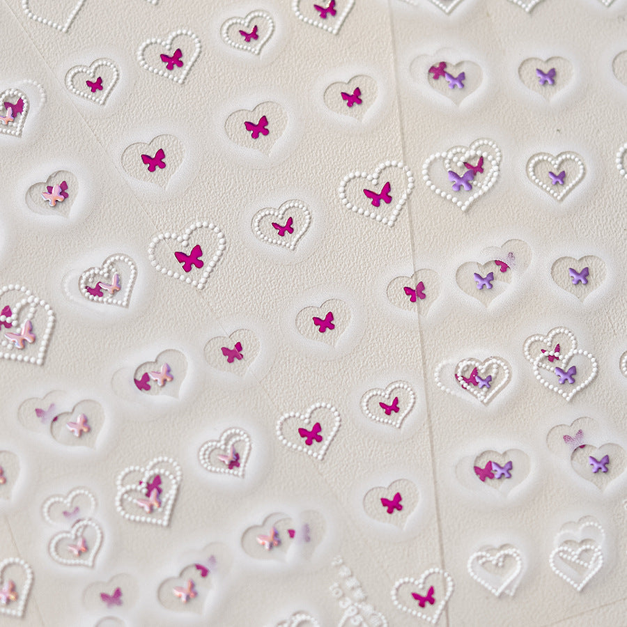 365nails: "Holographic Heart Outline" – nail art stickers