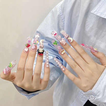 Pure handmade press on nails   nail art fake nails beauty | 365nails