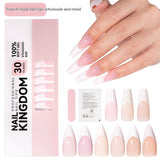 Nail tips French press on nails, simple long ladder manicure removable fake nails 120 pieces, prefabricated nail wholesale