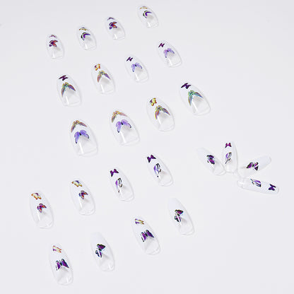 French color butterfly fat ballet  finished  manicure patch nail patch  direct supply｜365nails