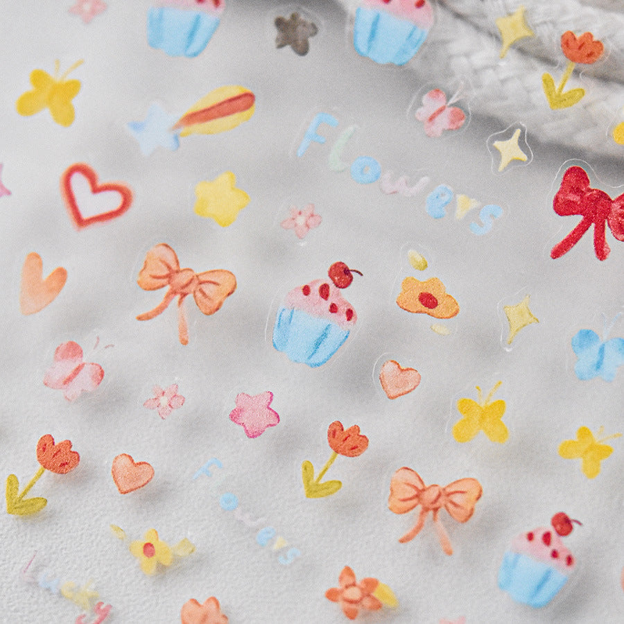 Pastel Party Mix – Cute Dessert & Bow Nail Art Set