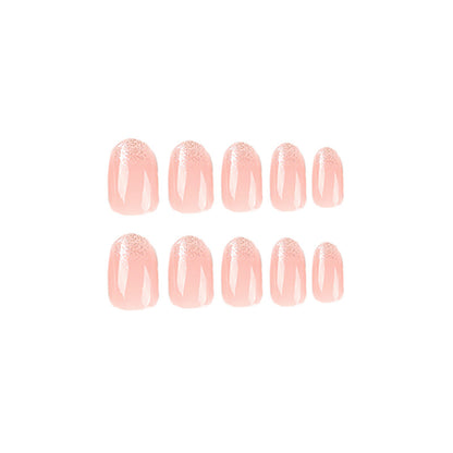 short oval glitter French  art finished product wholesale  nail art  wholesale｜365nails