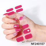 Semi-Cured Gel Nail Strips 3D Foil Glitter Glossy Design (MOQ=3)