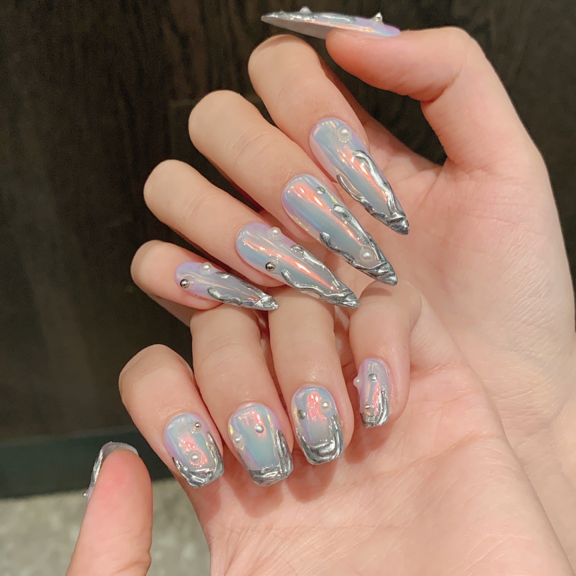 AB Spice Girl Metal  Wear nails Finished Wear nails | 365nails