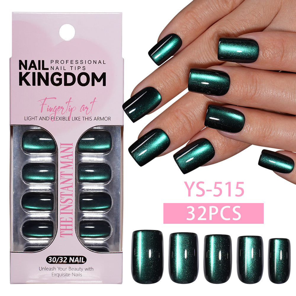Purple Cat Eye Almond Press On Nails (MOQ=3)