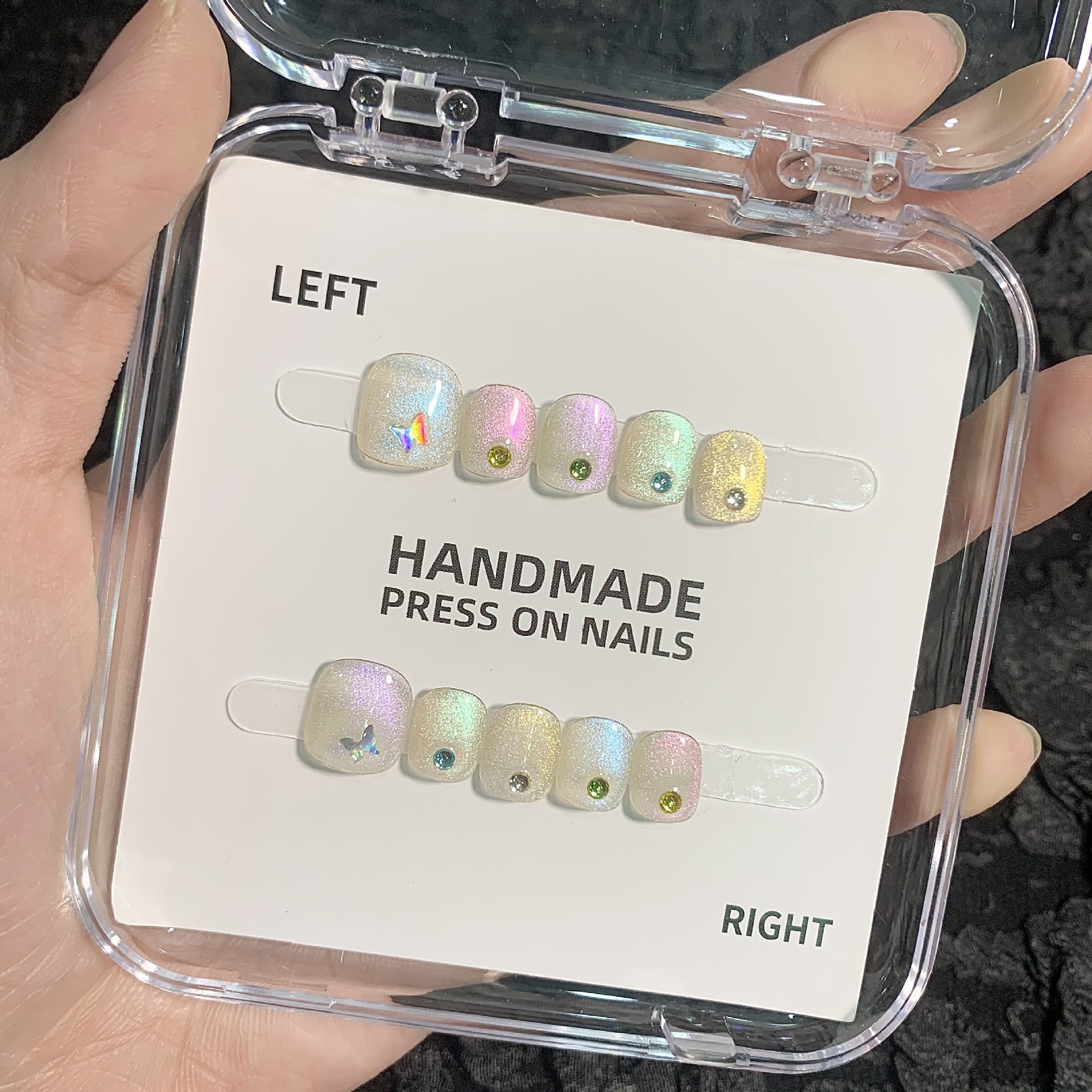 可愛迷你卡通兒童穿戴甲綜合盒