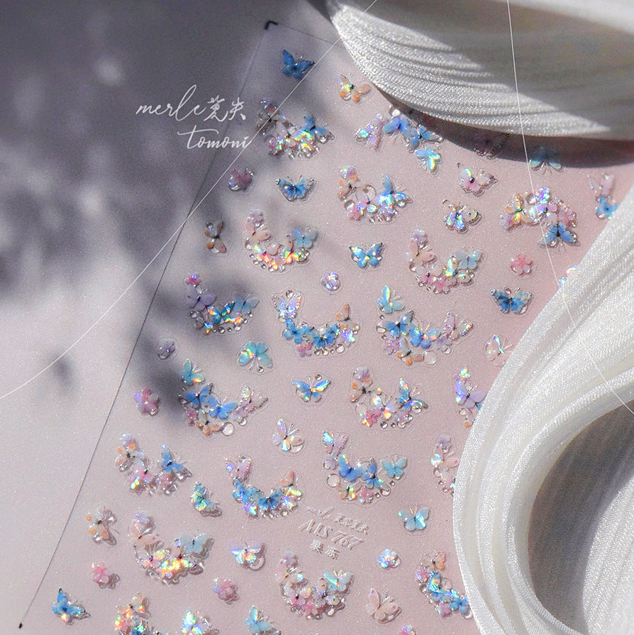 365nails: "jelly iridescent mini butterfly" – Nail Art Stickers