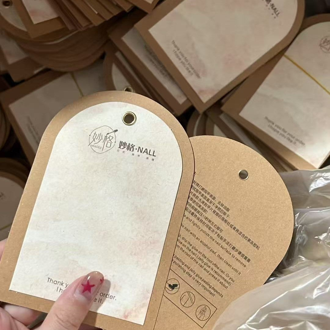 Double‑Layer Arch Nail Display Card – Premium INS‑Style Background Card for Press‑On Nails