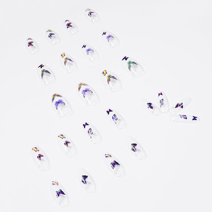 French color butterfly fat ballet  finished  manicure patch nail patch  direct supply｜365nails