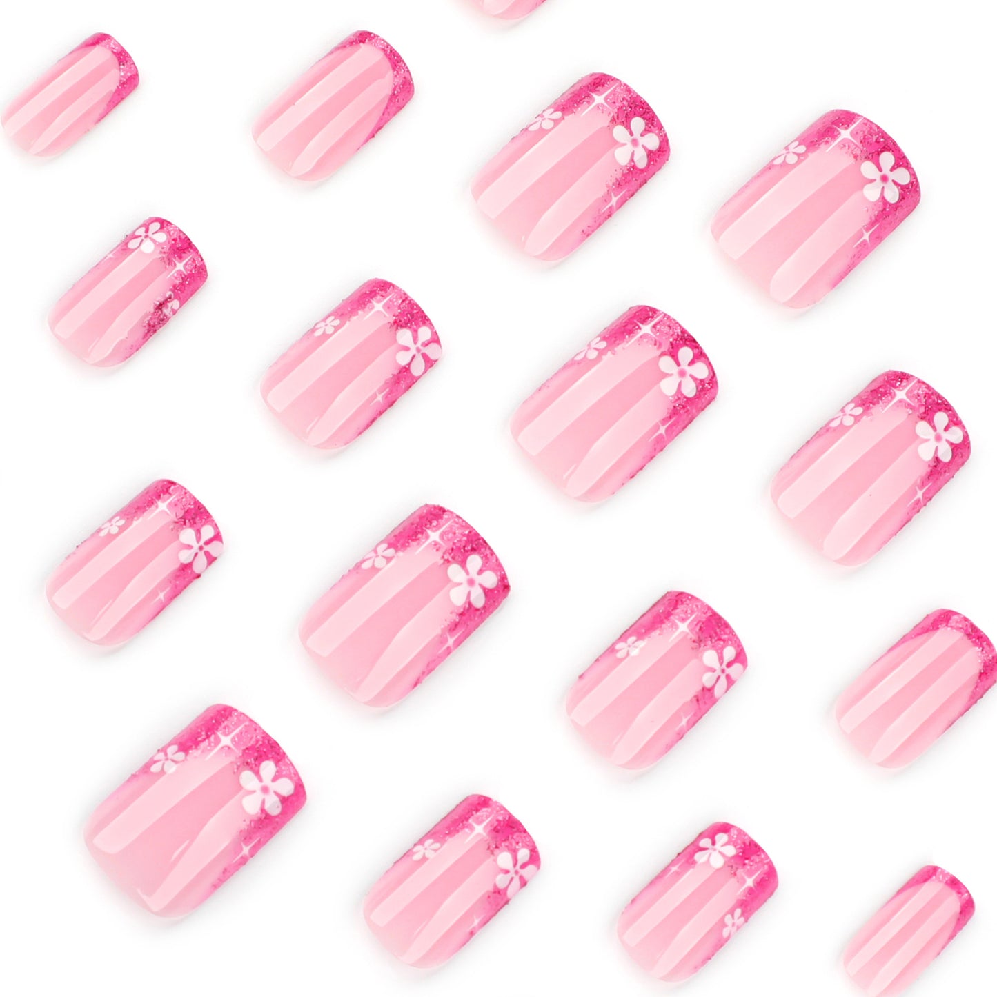 hot-selling French rose red glitter,  , short square nail, nail art, ｜365nails