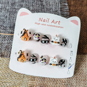 365nails 萬聖節兒童系列：「鬧鬼屋派對」—短款方形兒童穿戴甲