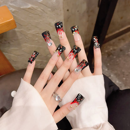 Duck Beak Nail Art Hand Painted Cat Region Limited  Nails Handmade Wear Nail fake nails Nail Art | 365nails