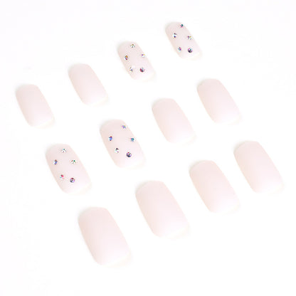 French Bare Powder Frosted Rhinestone Nail Art Wear Nail Art Wear Wholesale Nail Art Patch Nail Art Patch Frosted Nail Art｜365nails