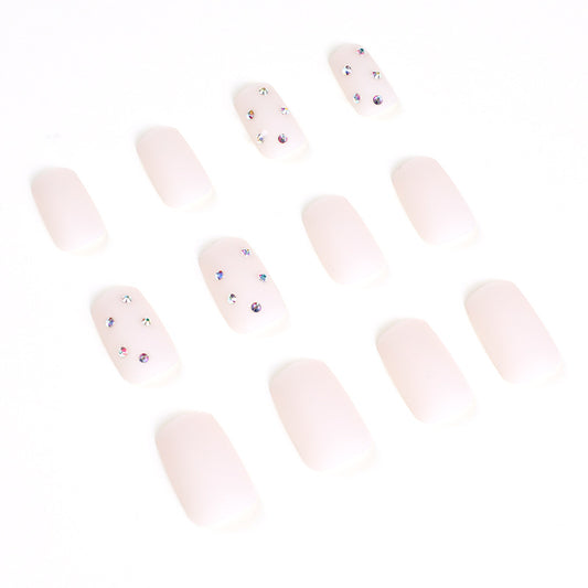French Bare Powder Frosted Rhinestone Nail Art Wear Nail Art Wear Wholesale Nail Art Patch Nail Art Patch Frosted Nail Art｜365nails