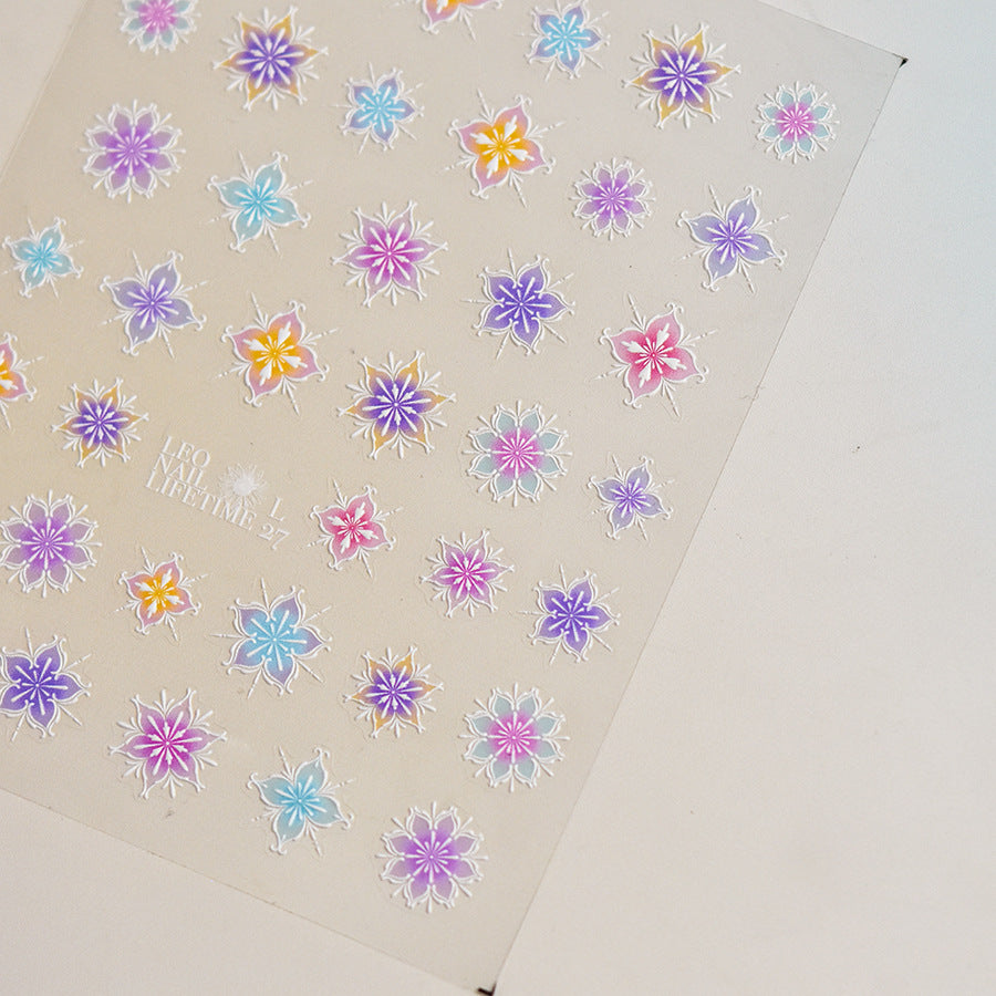 365nails: "Bohemian Colorful Flower" – nail art stickers