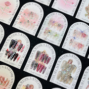 Embossed Cotton Paper Display Cards for Press On Nails (MOQ=50)