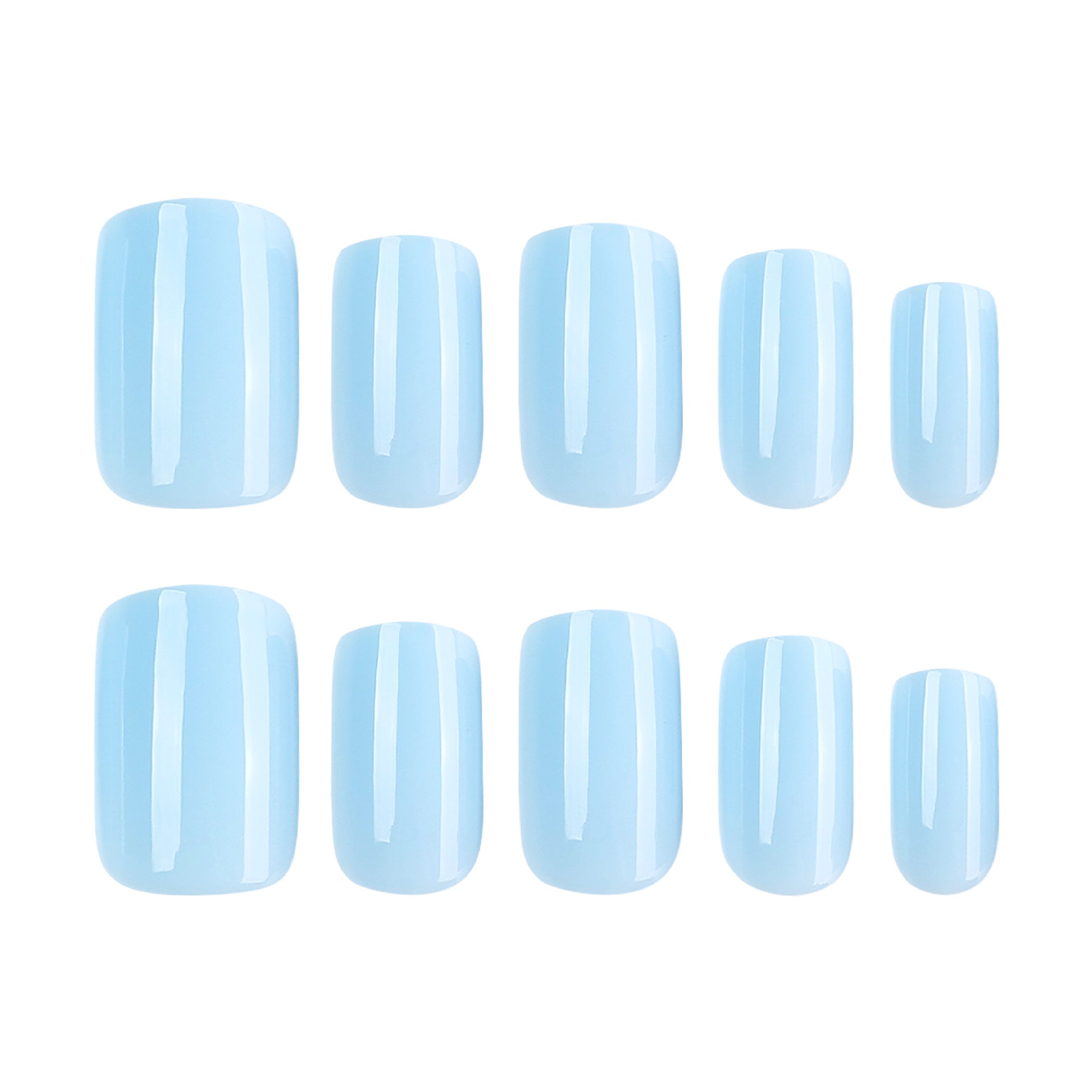 Lefan's new solid color blue wearing nail art piece square nail cross-border popular wearing nail piece wholesale