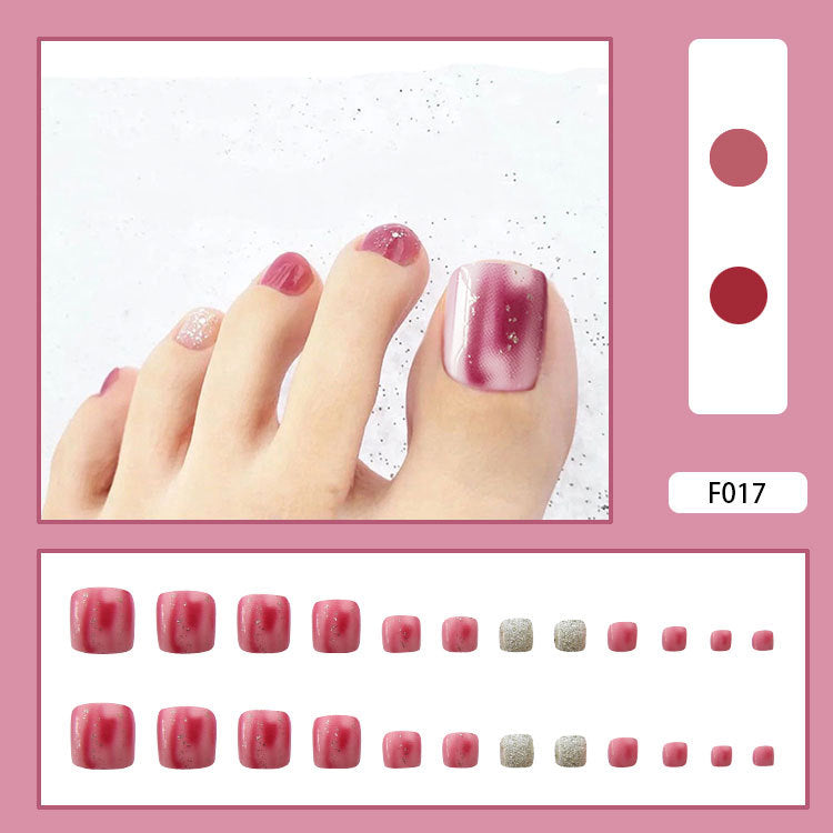 Unhas postiças com acabamento em unhas postiças Unhas postiças removíveis com acabamento em unhas postiças dos pés Unhas dos pés ｜365nails