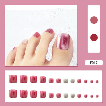 Unhas postiças com acabamento em unhas postiças Unhas postiças removíveis com acabamento em unhas postiças dos pés Unhas dos pés ｜365nails