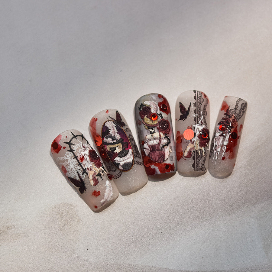 365nails: "Gothic Doll Portrait" – nail art stickers