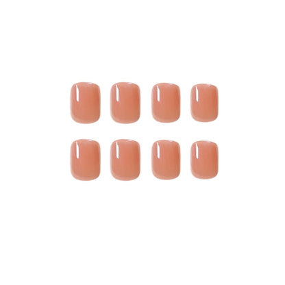 Cinnamon Nude Short   Fake Nail  Finished ｜365nails