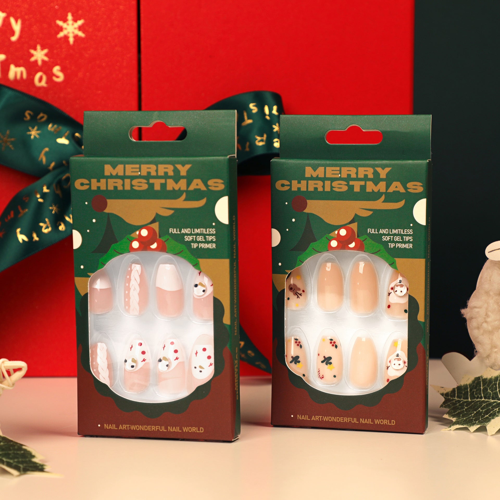 Pegatinas para uñas navideñas, uñas postizas, parches avanzados, parches extraíbles, uñas al por mayor | 365nails