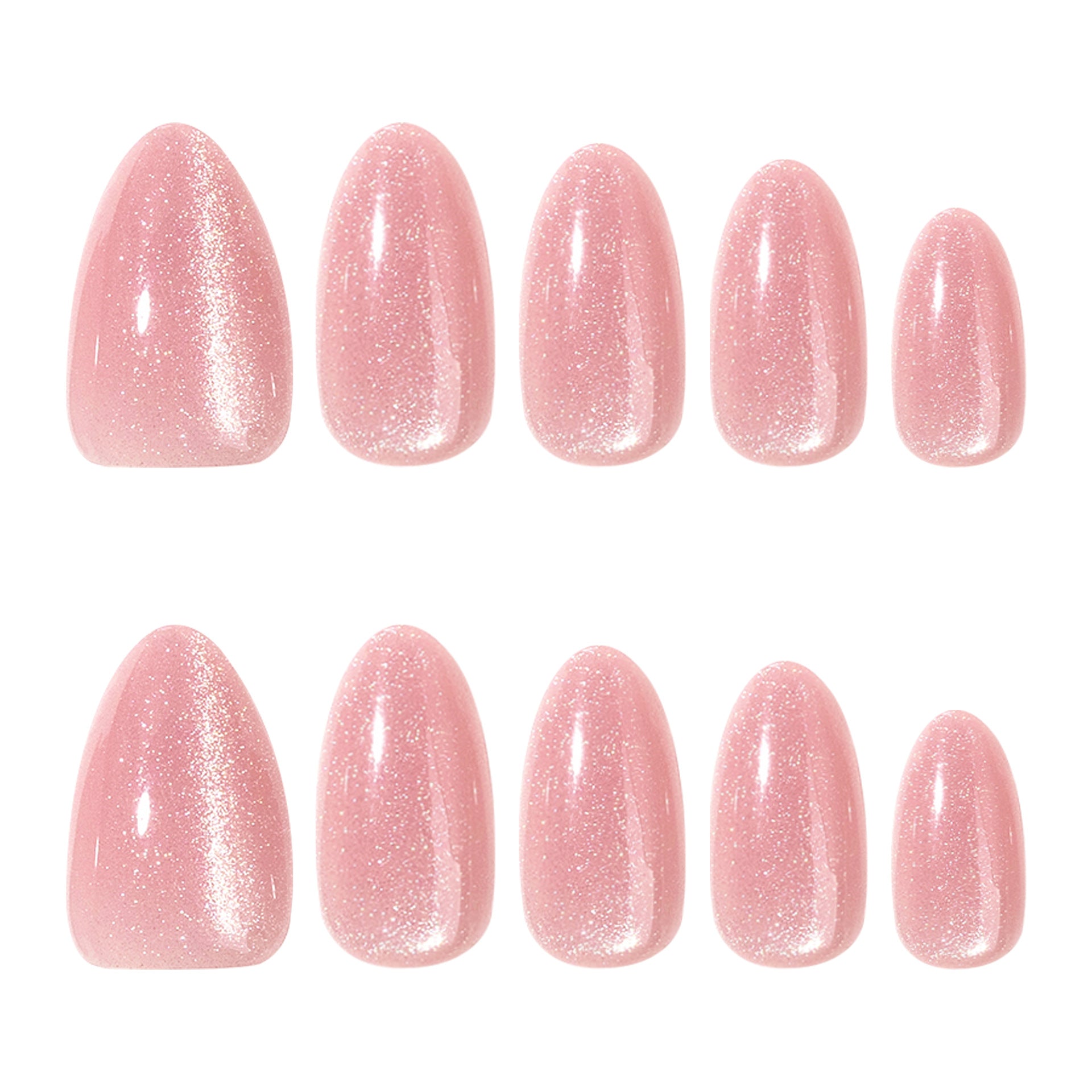 365nails: "Rose Gold Cat Eye Oval" – Natural Press-on Nails